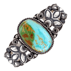 Native American Bracelet - Royston Turquoise Embellished Bracelet -Derrick Gordon , Navajo