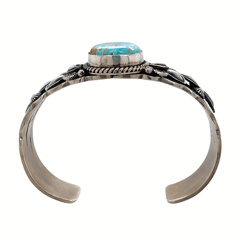 Image of Native American Bracelet - Royston Turquoise Embellished Bracelet -Derrick Gordon , Navajo