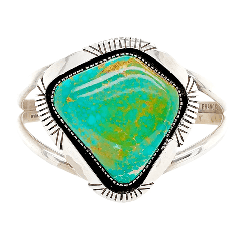 Image of Native American Bracelet - Royston Turquoise Green Bracelet - Melvin Frenck