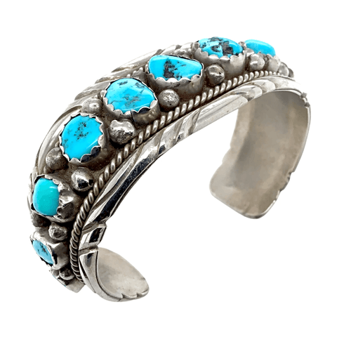Image of Native American Bracelet - SOLD Vintage P.awn Turquoise B.racelet