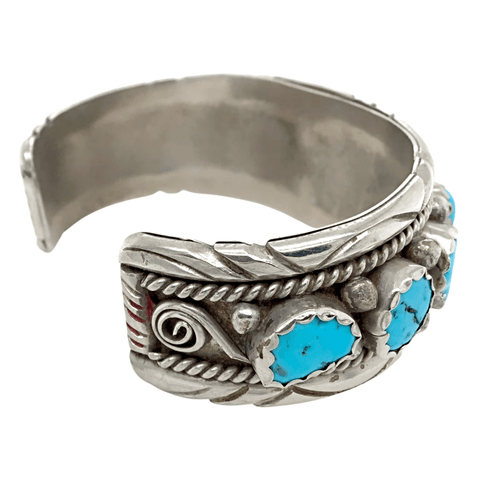 Image of Native American Bracelet - SOLD Vintage P.awn Turquoise B.racelet