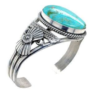 Native American Bracelet - Stunning Navajo Royston Turquoise Sterling Bracelet - Mary Ann Spencer
