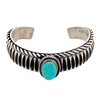 Native American Bracelet - Stunning Navajo Royston Turquoise Sterling Silver Bracelet - L. Tahe