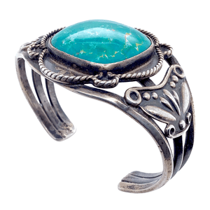 Native American Bracelet - Stunning Royston Turquoise Pawn Bracelet
