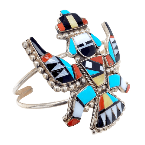 Image of Native American Bracelet - Zuni Kachina Dancer Inlay Bracelet