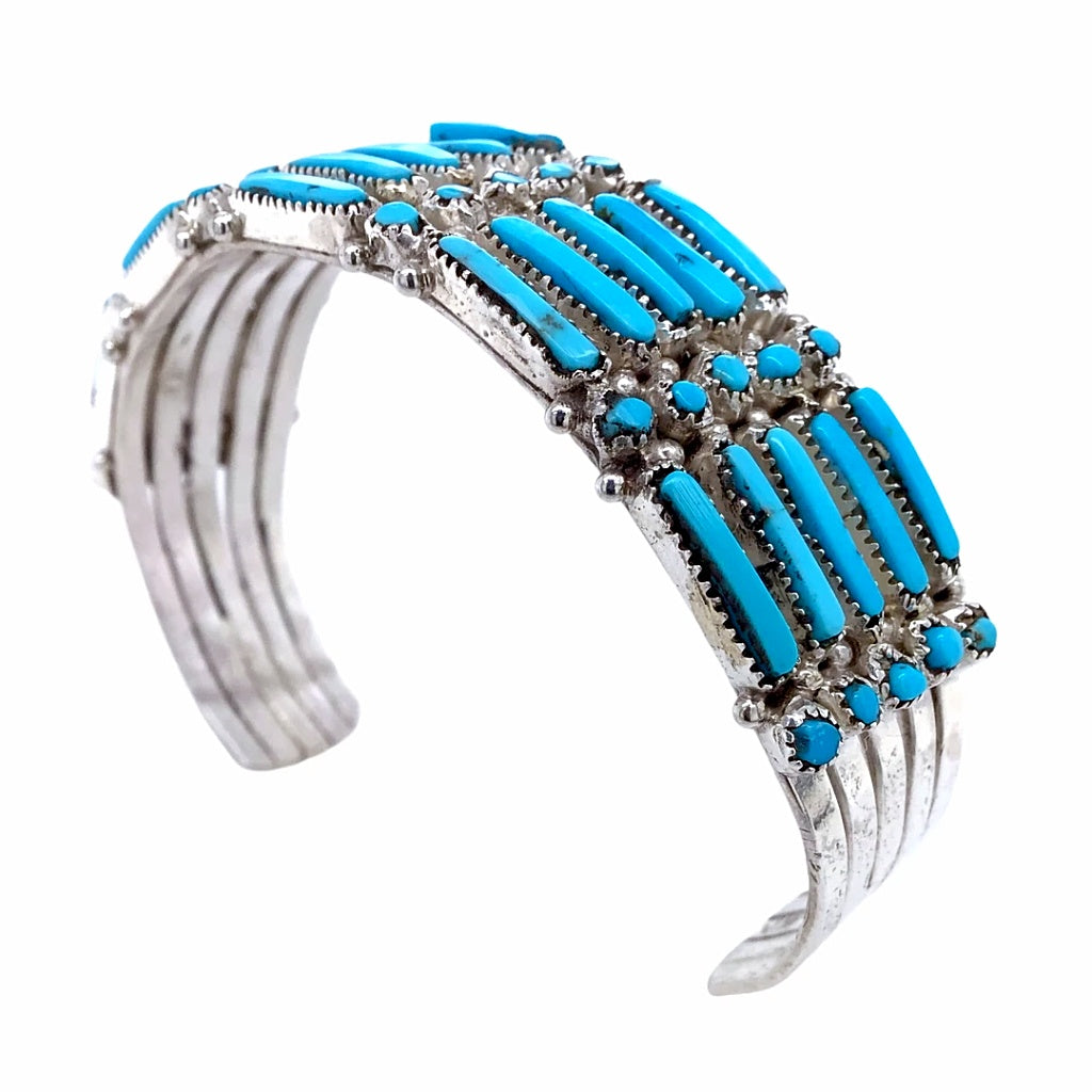 Turquoise Inlay Link Bracelet, Zuni