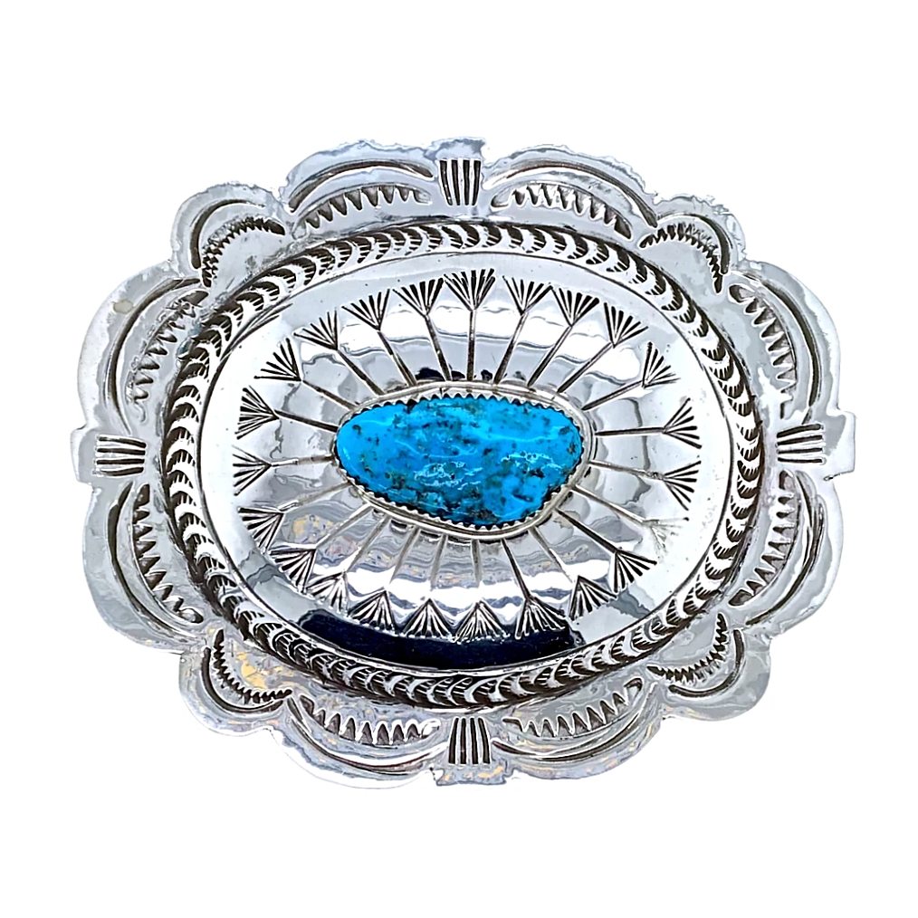 Navajo turquoise belt buckle hot sale