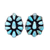 Native American Earrings - Navajo Dry Creek Turquoise Cluster Post Earrings -Eleanor Largo - Native American