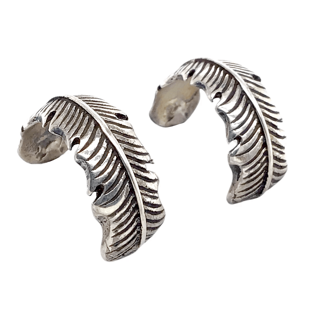 Sold Navajo Feather Hoop Earrings Native American Jewelry