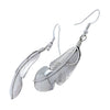 Native American Earrings - Navajo Feather Sterling Silver Dangle Earrings