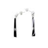 Native American Earrings - Navajo Onyx Inlay Short Post Dangle Earrings - Rick Tolino - Native American