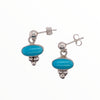 Native American Earrings - Navajo Sleeping Beauty Turquoise Dainty Post Earrings- Shirley Henry (Horizontal)