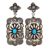 Native American Earrings - Navajo Sleeping Beauty Turquoise Earrings - D. Becenti