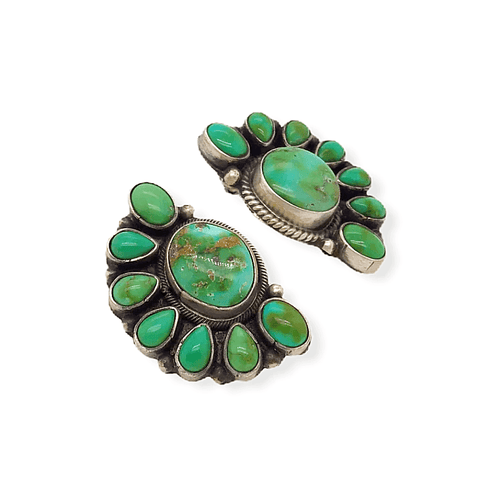 Image of Native American Earrings - Navajo Sonoran Turquoise Cluster Earrings