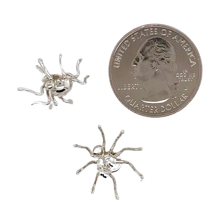 Native American Earrings - Navajo Spider Sterling Stud Earrings - Effie Spencer