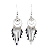 Native American Earrings - Navajo Sterling Silver Chandelier Dangle Earrings