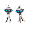 Native American Earrings - Navajo Turquoise Blossom Earrings