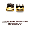 Native American Earrings - Original Tommy Singer Navajo Silver And 12K Gold Wave Earrings