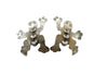 Native American Earrings - Stamped Sterling Silver Frog Earrings - Tim Yazzie