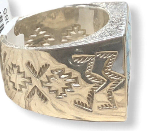Image of SOLD Benson Manygoats Inlay Ring - Navajo