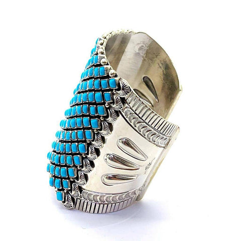 Image of SOLD Large Navajo Sleeping Beauty Turquoise B.racelet By Alice Lister
