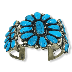 Sold Zuni Large Kingman Turquoise Cluster  - Robert Leekya - Native American