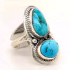 SOLD Navajo Kingman Turquoise Rin.g -2 Stone