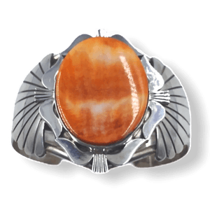sold Navajo Orange Spiny Oyster C.uff- Native American