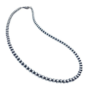 Native American Necklaces - 18 Inch Navajo Pearls Necklace - 5mm Beads- Native American
