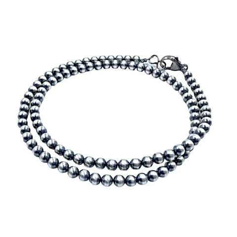 Image of Native American Necklaces - 18 Inch Navajo Pearls Necklace - 5mm Beads- Native American