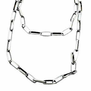 Native American Necklaces - 24 Inch Navajo Handmade Sterling Silver Chain Necklace - Native American