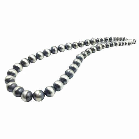 Image of Native American Necklaces - Large 25 Inch Graduated Navajo Pearls Bead Necklace - Native American