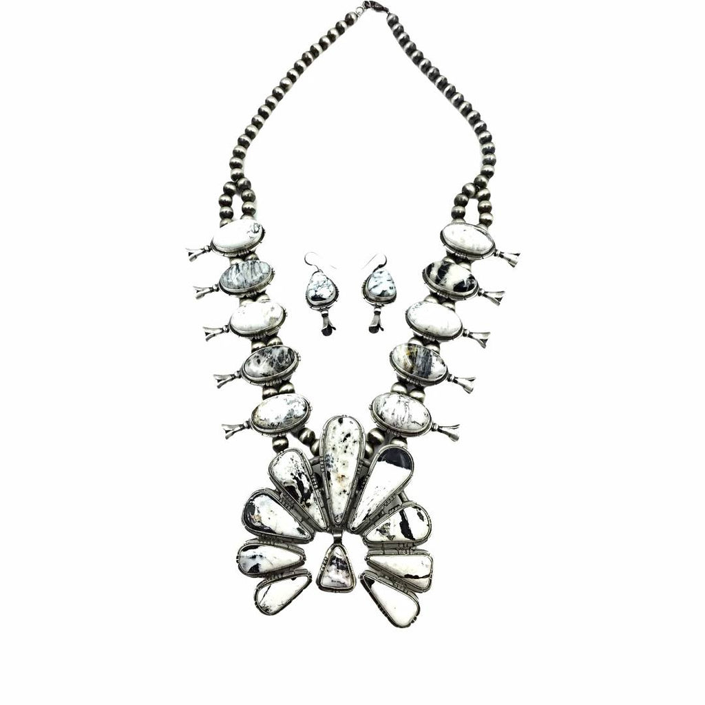 White squash blossom online necklace