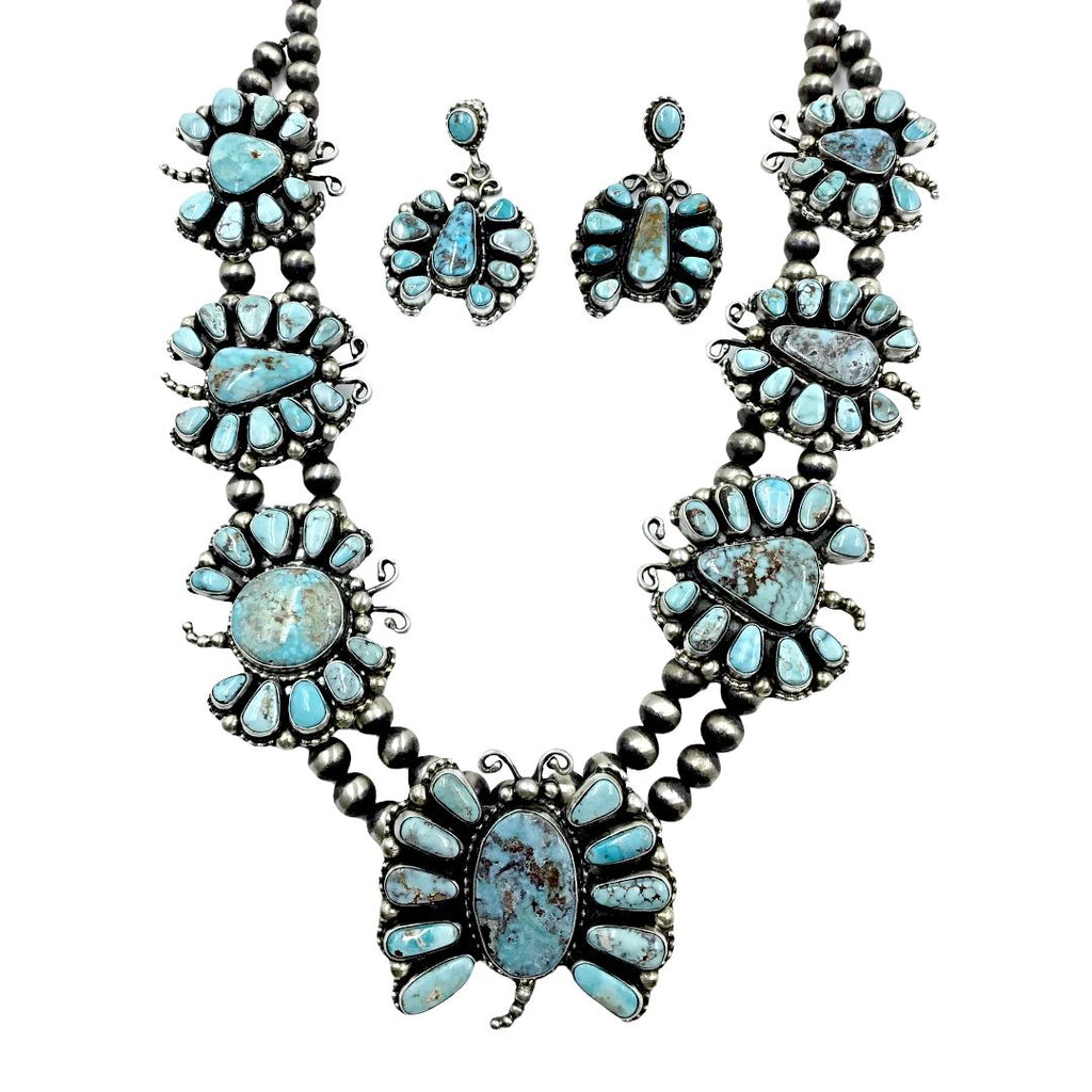 Dry Creek Turquoise Squash Blossom Necklace