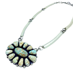 Native American Necklaces - Navajo Dry Creek Turquoise Cluster Necklace - Native American