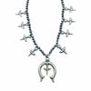 Native American Necklaces - Pawn Naja Blossom Sterling Silver Squash Blossom Style Necklace - Native American