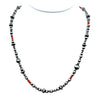 Native American Necklaces & Pendants - 20 Inch Navajo Pearls & Red Coral Necklace - Native American