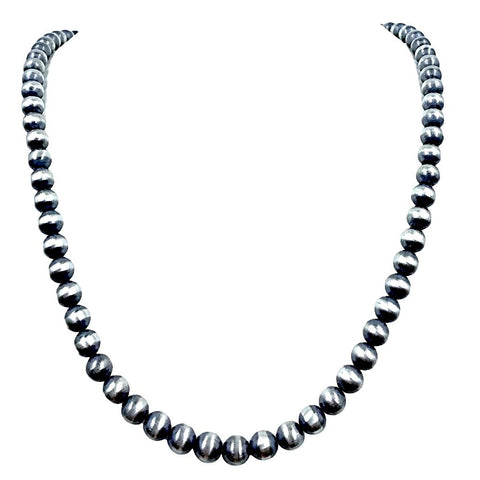 Native American Necklaces & Pendants - 26 Inch Navajo Pearls Necklace - 8mm Beads- Native American