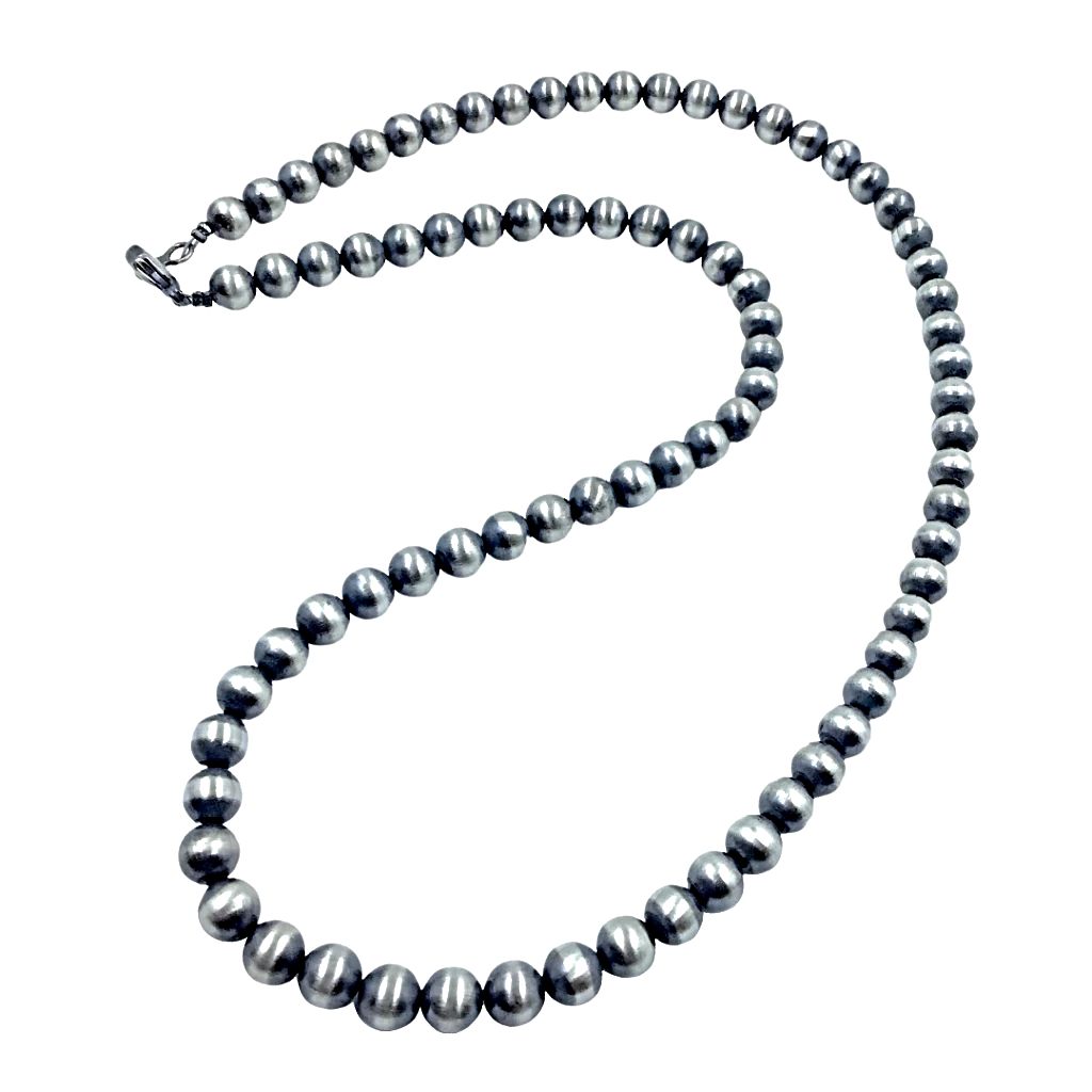 Native American Necklaces & Pendants - 26 Inch Navajo Pearls Necklace - 8mm Beads- Native American