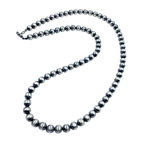 Image of Native American Necklaces & Pendants - 26 Inch Navajo Pearls Necklace - 8mm Beads- Native American