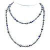 Native American Necklaces & Pendants - 36 Inch Navajo Pearls & Lapis Lazuli Necklace - Native American