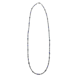 Native American Necklaces & Pendants - 36 Inch Navajo Pearls & Lapis Lazuli Necklace - Native American