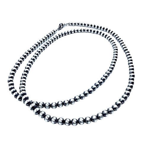 Image of Native American Necklaces & Pendants - 36 Inch Navajo Pearls Necklace - 6mm Beads - Native American