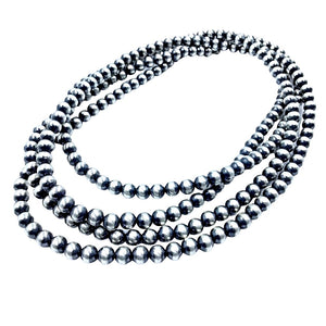 Native American Necklaces & Pendants - 36 Inch Navajo Pearls Necklace - 6mm Beads- Native American