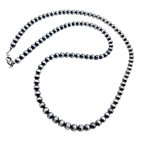 Image of Native American Necklaces & Pendants - 36 Inch Navajo Pearls Necklace - 8mm Beads- Native American