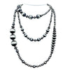 Native American Necklaces & Pendants - 60 Inch Multi-Size Bead Navajo Pearls Necklace - Native American