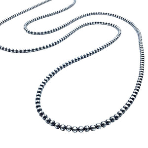 Native American Necklaces & Pendants - 60 Inch Navajo Pearls Necklace - 5mm Beads- Native American