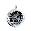 Native American Necklaces & Pendants - Alvin Begay Navajo Elk Engraved Sterling Silver Native American Pendant