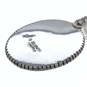 Native American Necklaces & Pendants - Classic Oval White Buffalo Pendant - E. Spencer - Navajo