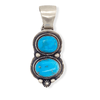 Native American Necklaces & Pendants - Kingman Turquoise Pendant Signed By Paul Livingston